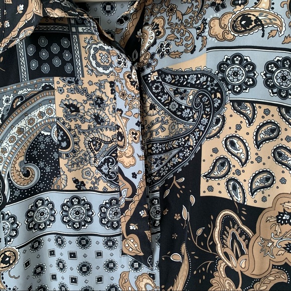 Alfred Dunner Paisley Button Blouse Top Vintage Womens Size 16 - Picture 5 of 8